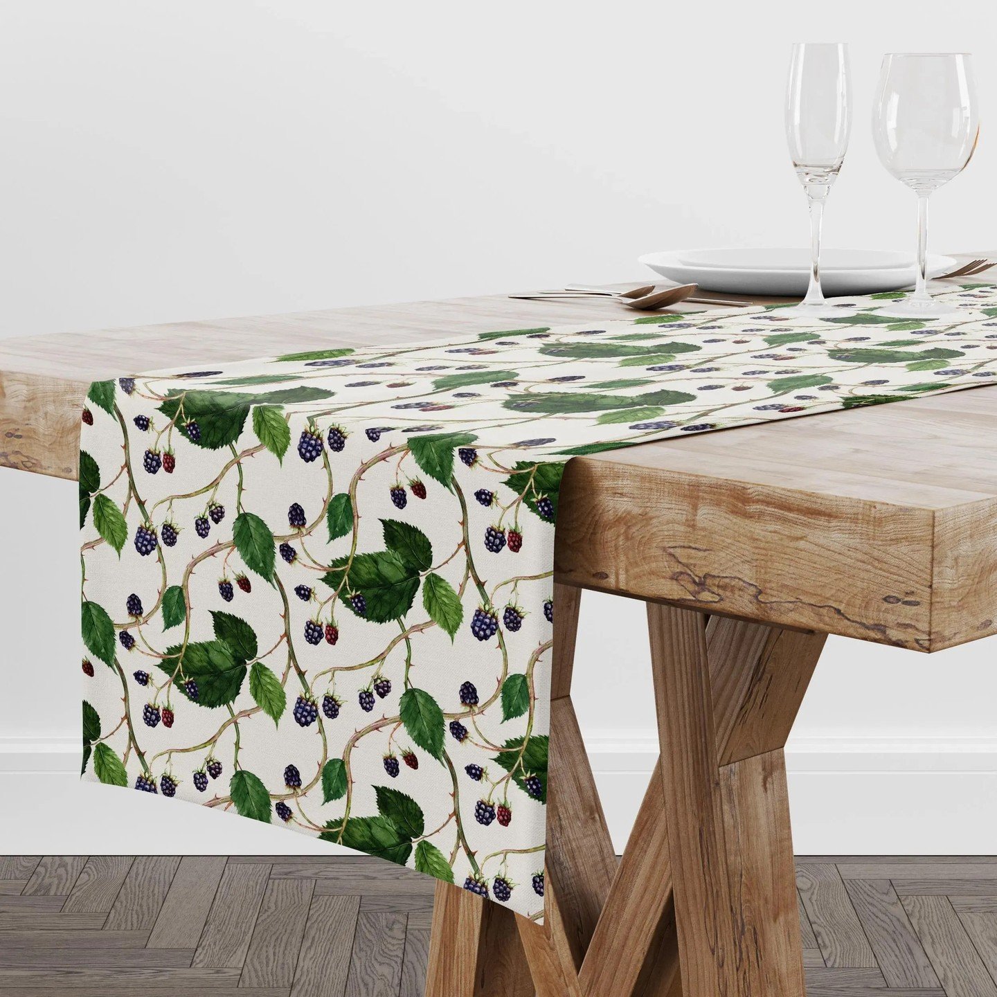 A closer look at My Tabletop Collection &mdash; featuring two of my favorite watercolor patterns: Wild Blackberry and Herbalist.

These designs were inspired by summer&rsquo;s quiet abundance &mdash; thorny blackberry trails, foraged healing herbs, a