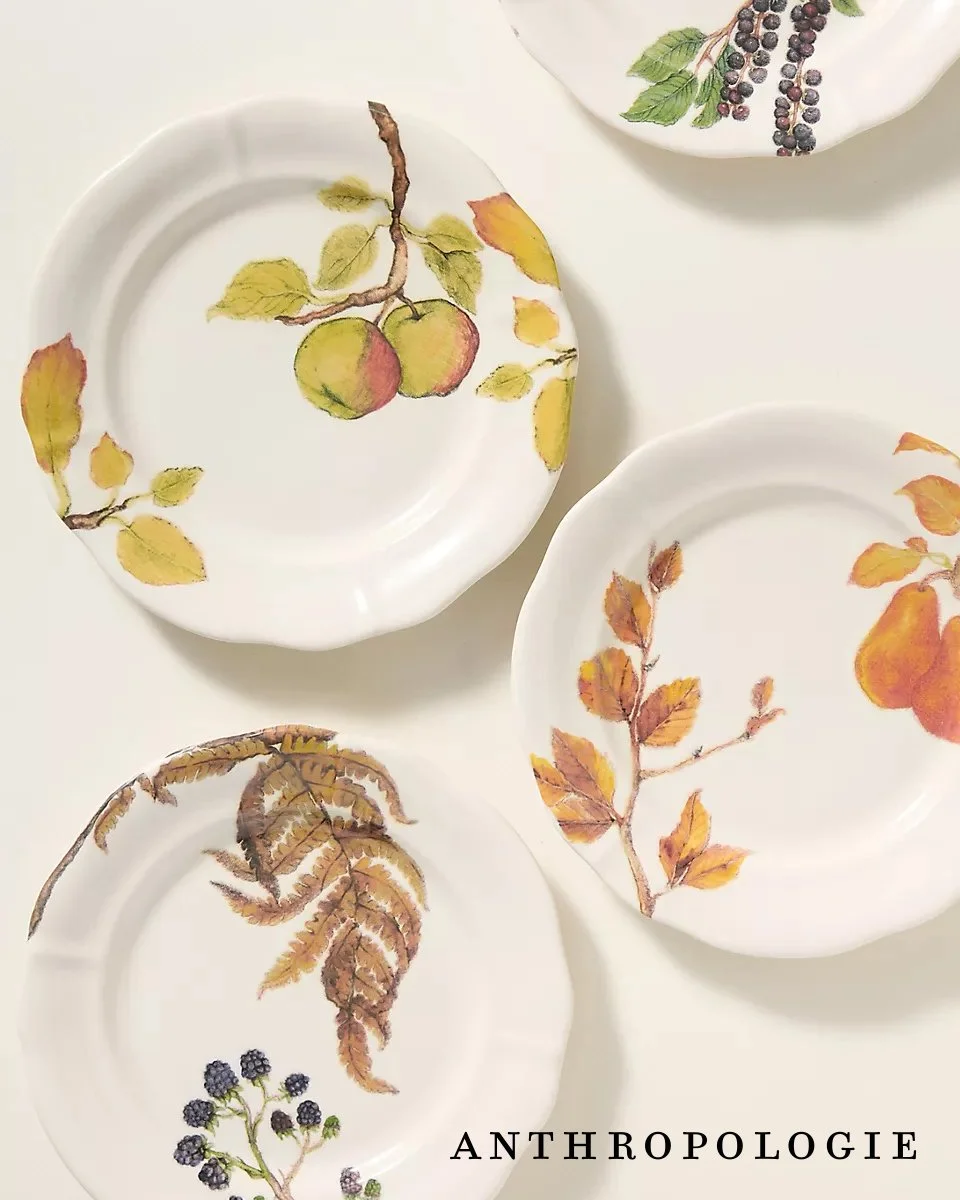 Anthropologie Collaboration - Harvest Dessert Plates by Anna Farba