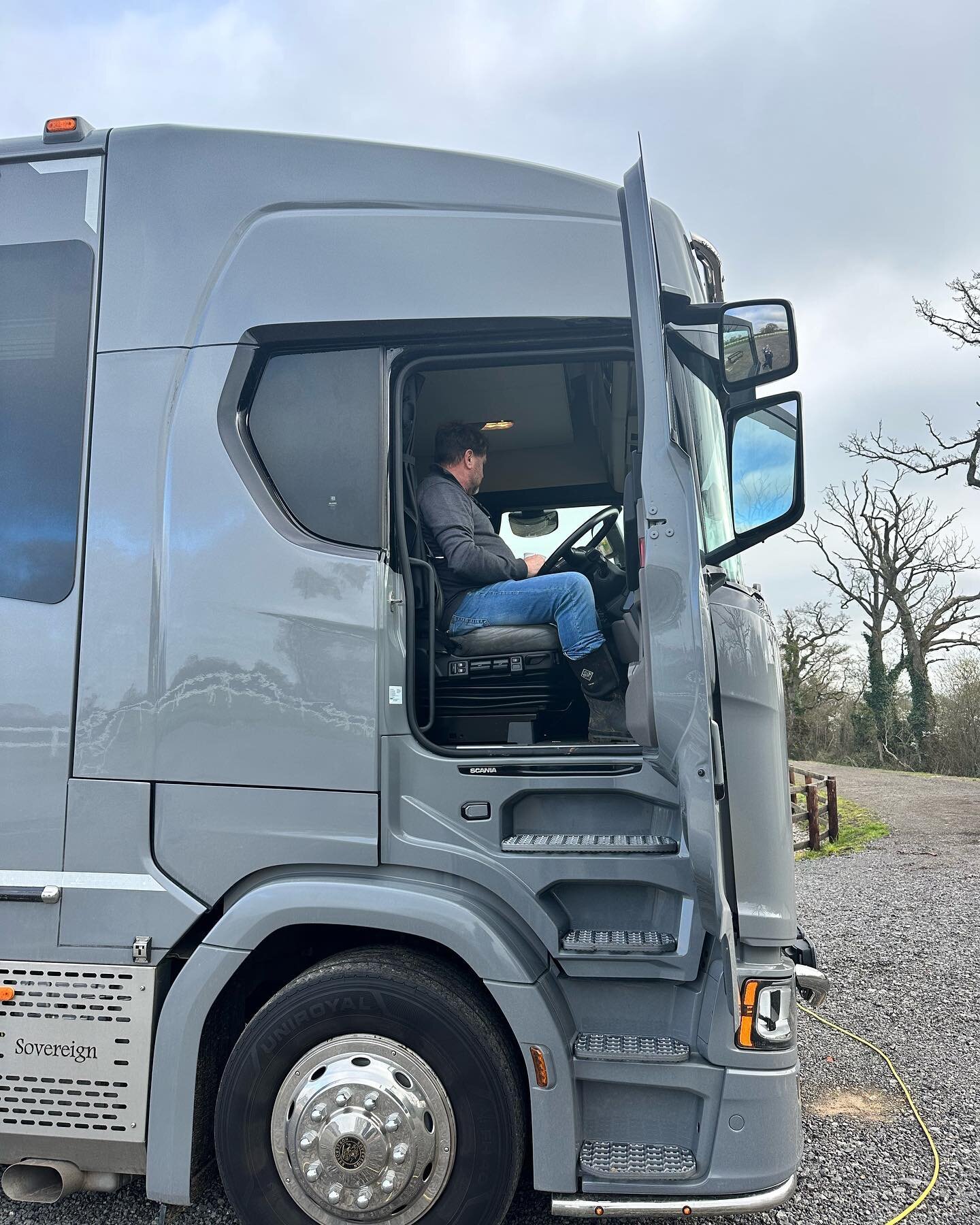 Great to have owner Kevin Headington at the yard.  He gave our new lorry a test drive too!!!