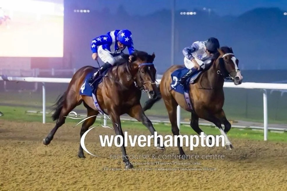 Nana's Boy George winning @wolvesraces #teamdunn