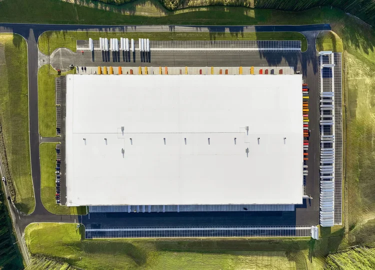 Aerial view of the Cooper Construction industrial project — industrial photography by Jack Robert.