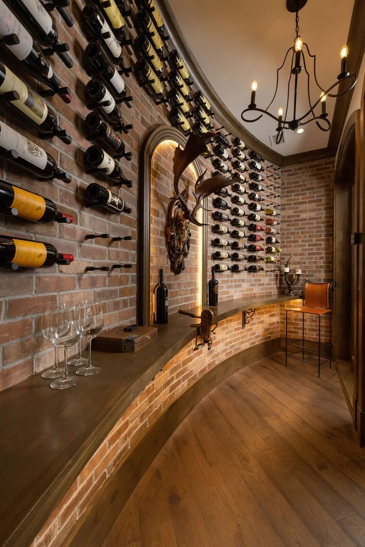 Wine cellar of the Crystal Cove, built by Gabriel Builders.