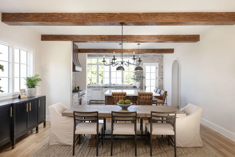 Dining room of the August Walk in Greenville, SC, interiors by Calvin Wright Design.