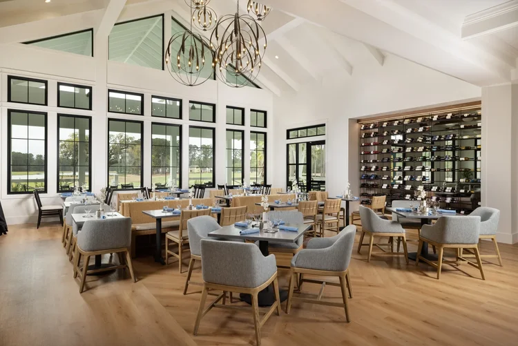 Interior of the clubhouse at Riverton Pointe Country Club, a Toll Brothers community — commercial architecture photography by Jack Robert.