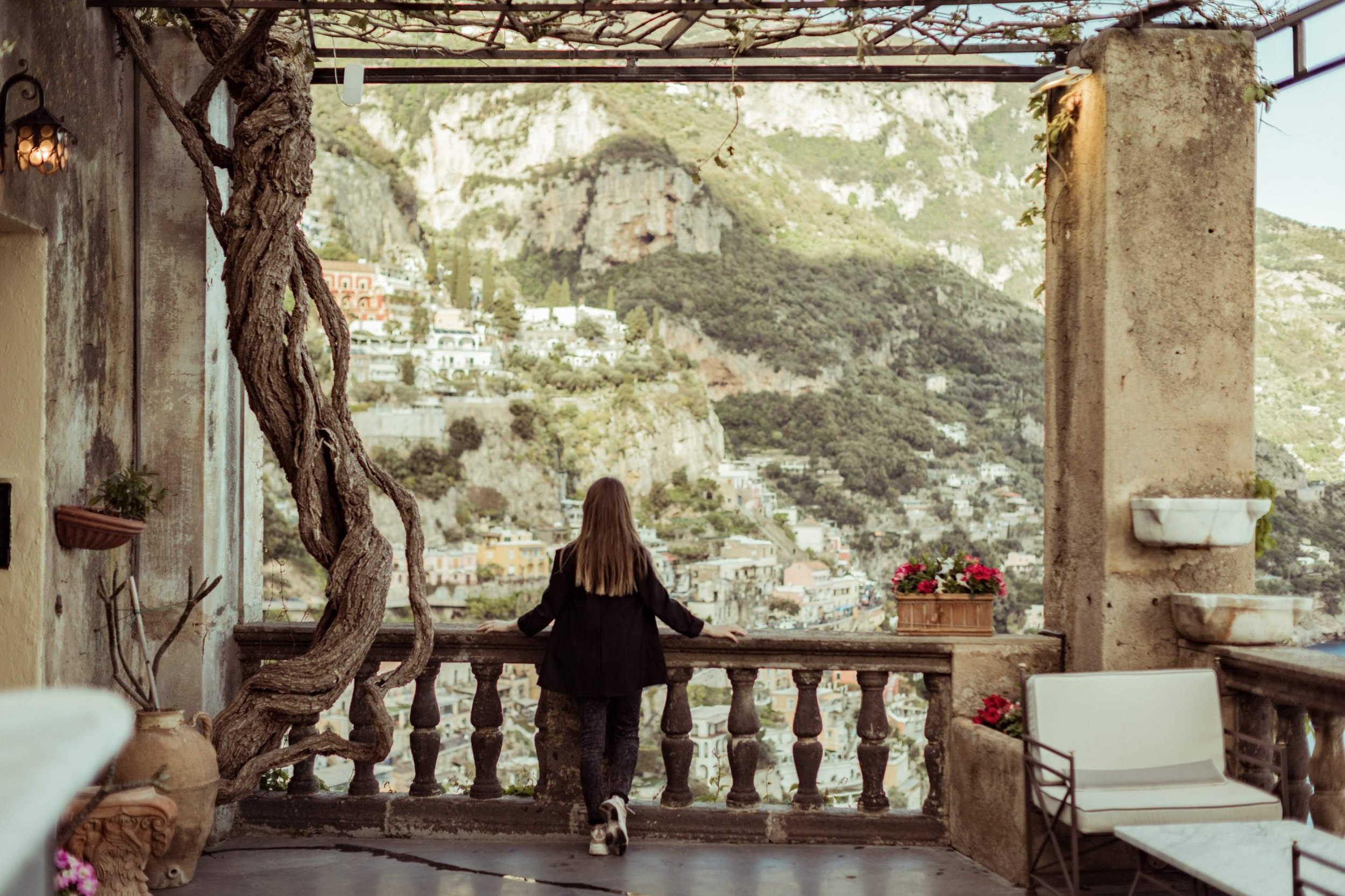 Portrait of female in Positano, Italy by Photographer Jack Robert