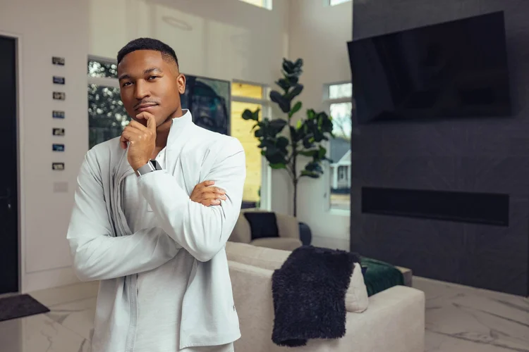 Willie Coleman in a modern interior, TOWN magazine portrait, Greenville SC