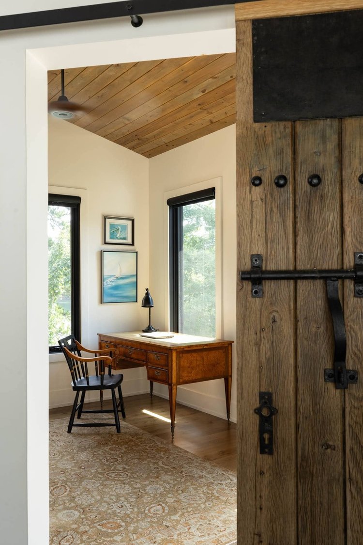 Home office of a custom home, built by Gabriel Builders.