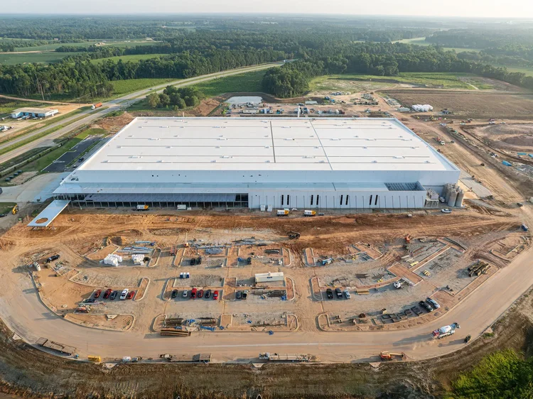 Aerial view of the Cooper Construction industrial project — industrial photography by Jack Robert.