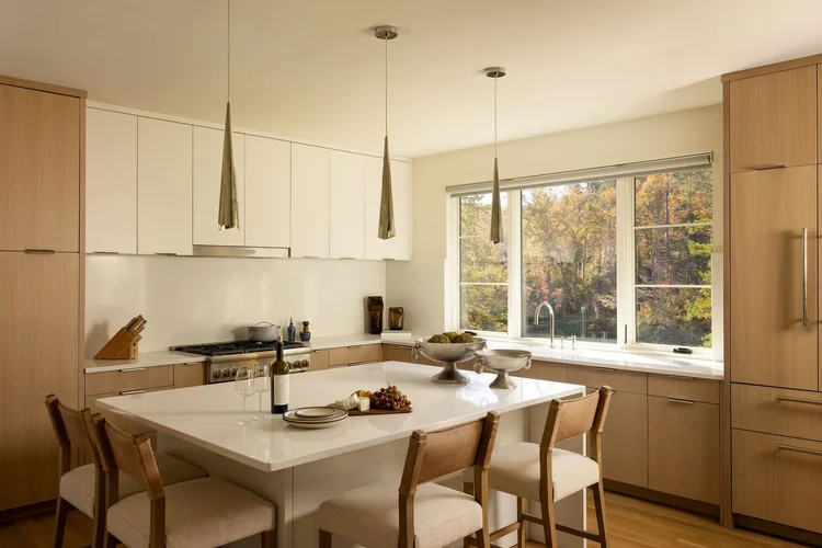 Kitchen of a custom home, interiors by Northside Interior Design.