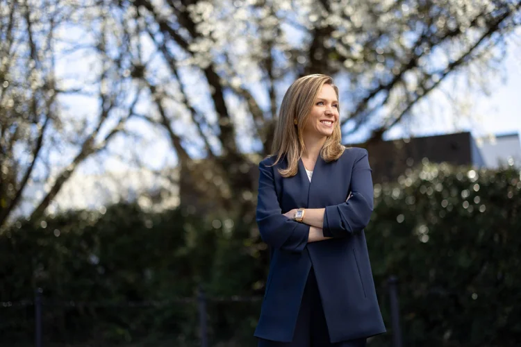 Female attorney professional branding portrait, Greenville SC