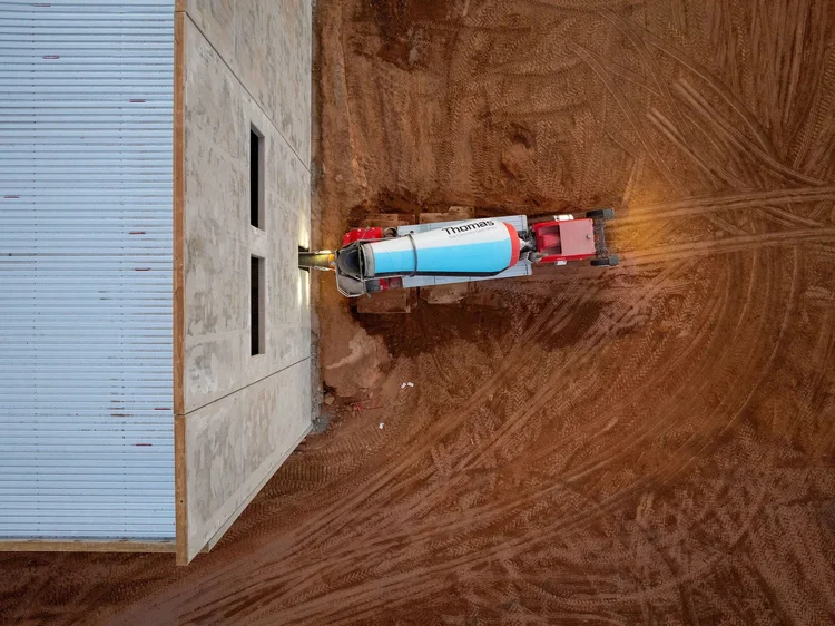 Aerial view of the Cooper Construction industrial project — industrial photography by Jack Robert.