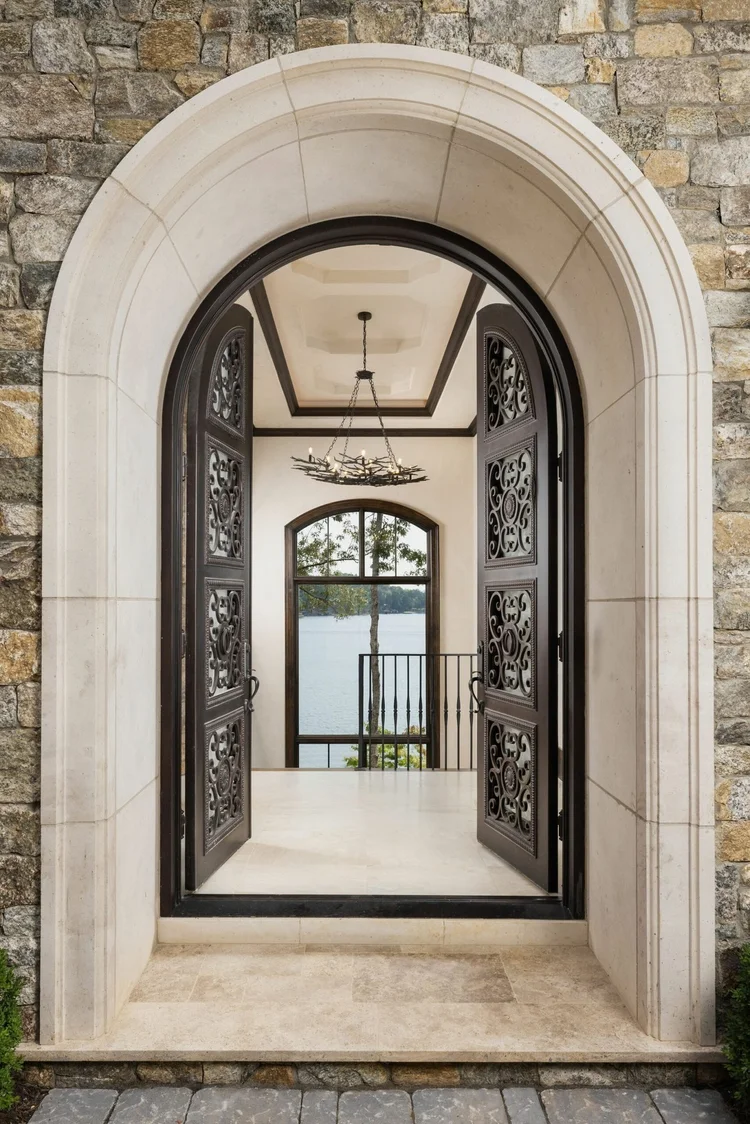 Entryway of a custom home, built by Gabriel Builders.