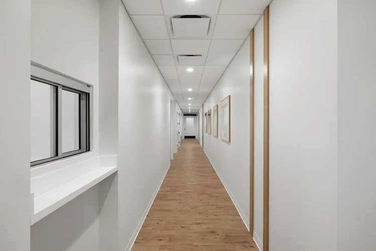 Interior of CCRM Fertility, a Perkins&Will-designed healthcare facility in Greenville, SC — healthcare architecture photography by Jack Robert.