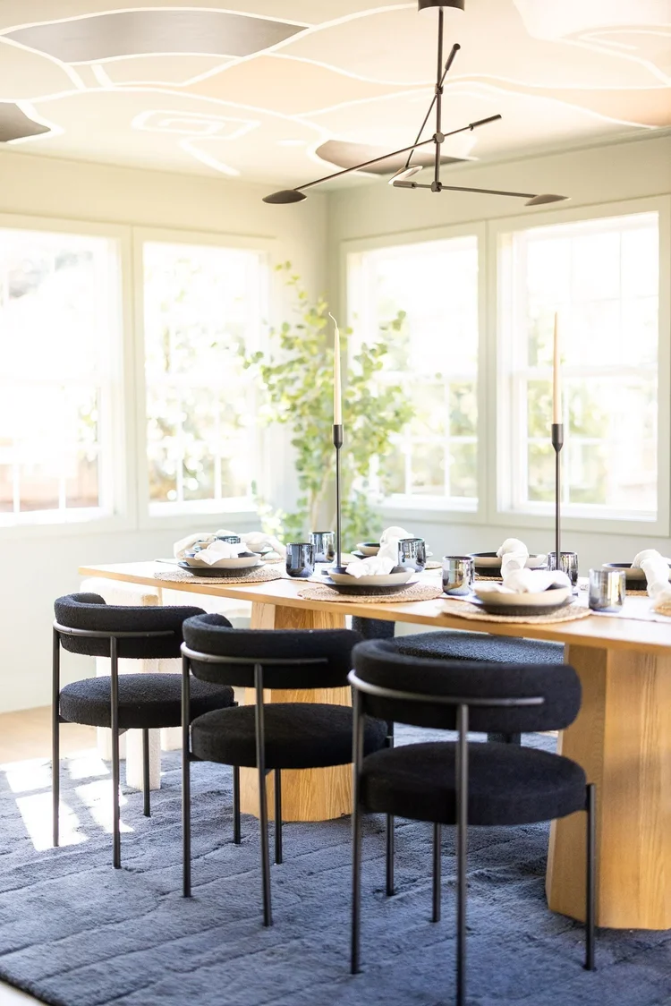 Dining room of a custom home, built by Crafted by Clever.