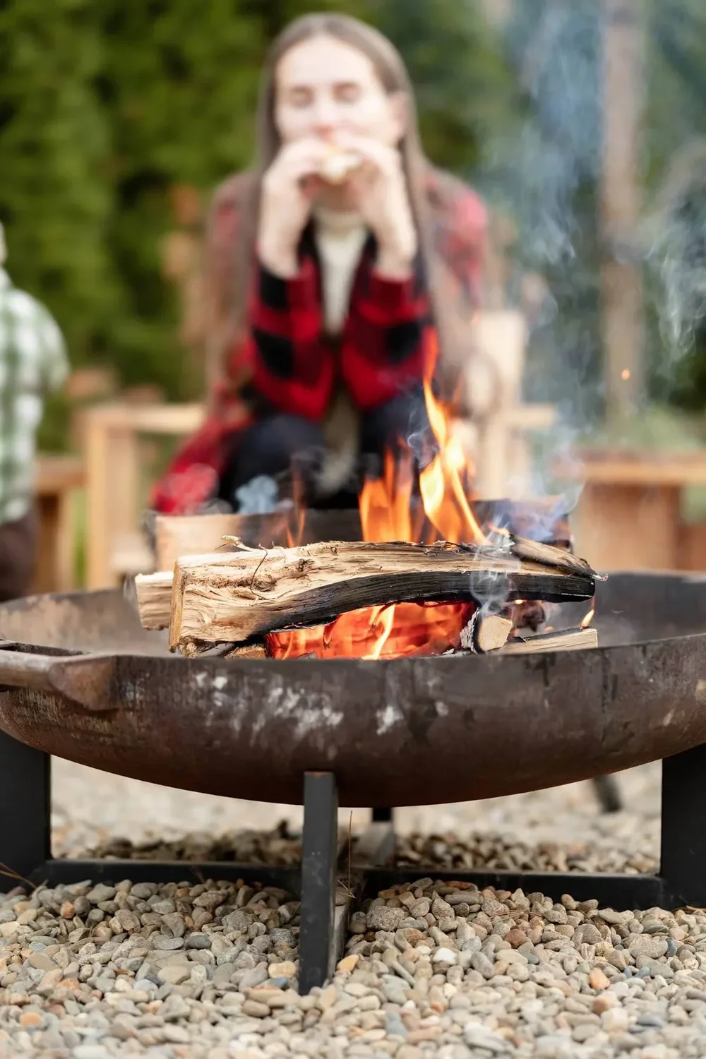 Boutique hotel fire pit lifestyle