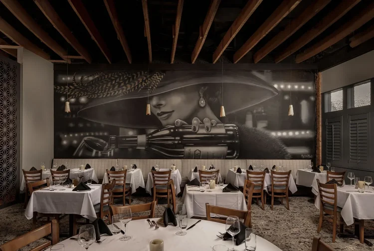 Interior of Rick Erwin's restaurant in Greer, SC — hospitality architecture photography by Jack Robert.