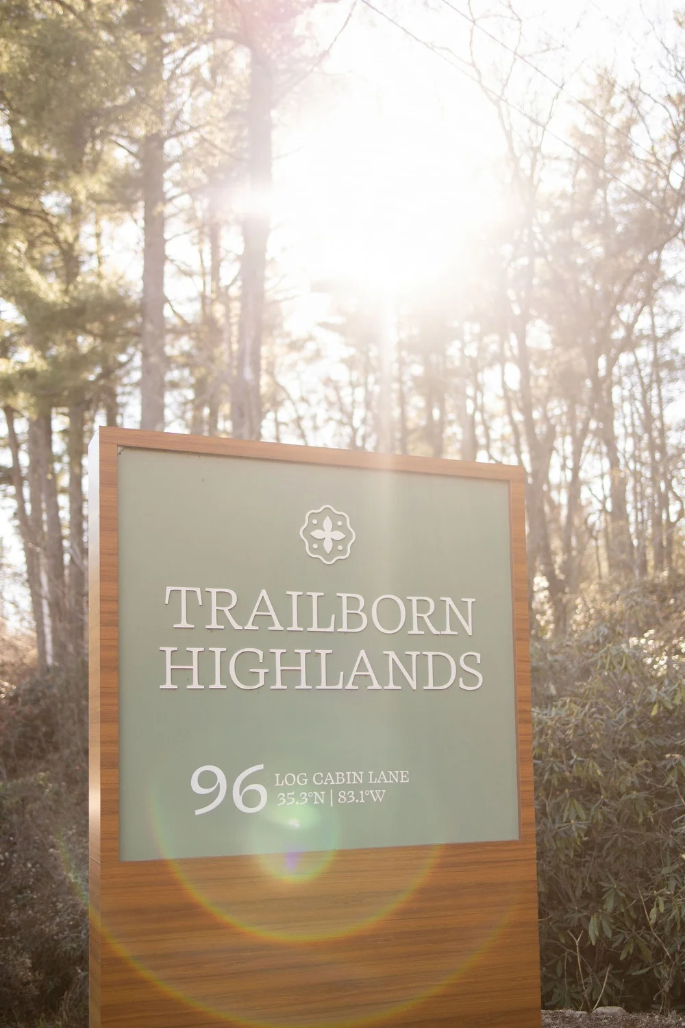 Trailborn highlands hotel entrance sign highlands NC