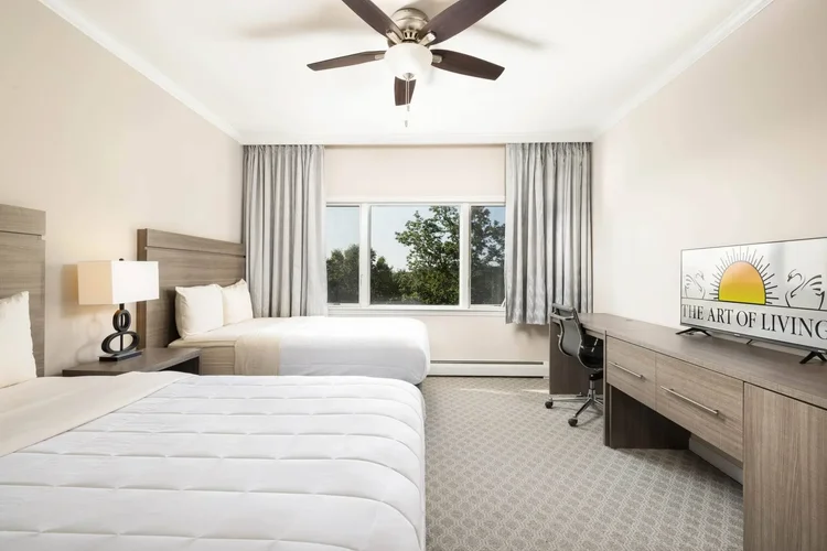 Interior of a commercial hotel room — hospitality architecture photography by Jack Robert.