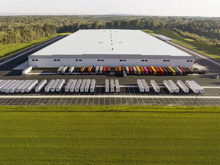 Aerial view of the Cooper Construction industrial project — industrial photography by Jack Robert.