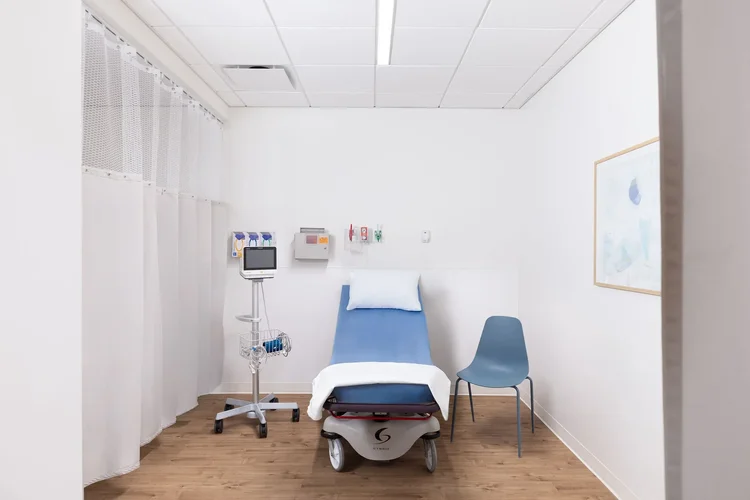 Interior of CCRM Fertility, a Perkins&Will-designed healthcare facility in Greenville, SC — healthcare architecture photography by Jack Robert.