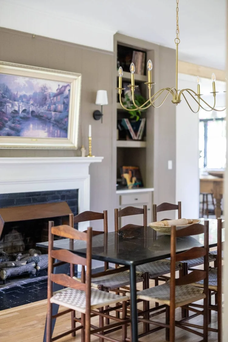 Dining room detail of a custom home, built by Neely Construction.