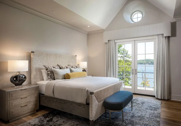 Guest room of the Masterpiece on the Lake.
