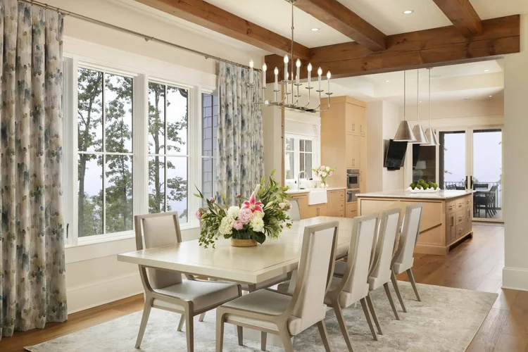 Dining room of a custom home, built by Gabriel Builders (view 2).