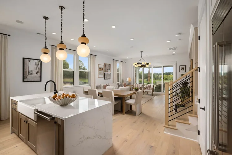 Kitchen of a custom home in Grande Dunes, Murrells Inlet, SC, built by Toll Brothers. Architectural photography by Jack Robert Connolly.