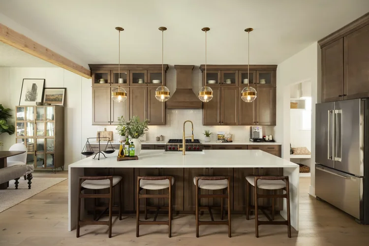 Kitchen in a luxury custom home, built by Toll Brothers. Architectural photography by Jack Robert Connolly.