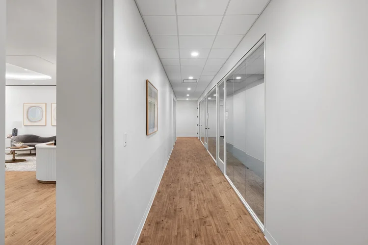 Interior of CCRM Fertility, a Perkins&Will-designed healthcare facility in Greenville, SC — healthcare architecture photography by Jack Robert.