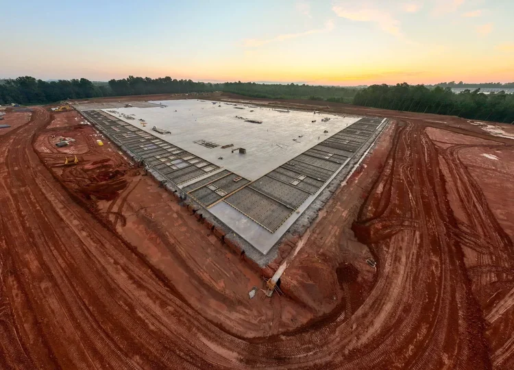 Aerial view of the Cooper Construction industrial project — industrial photography by Jack Robert.