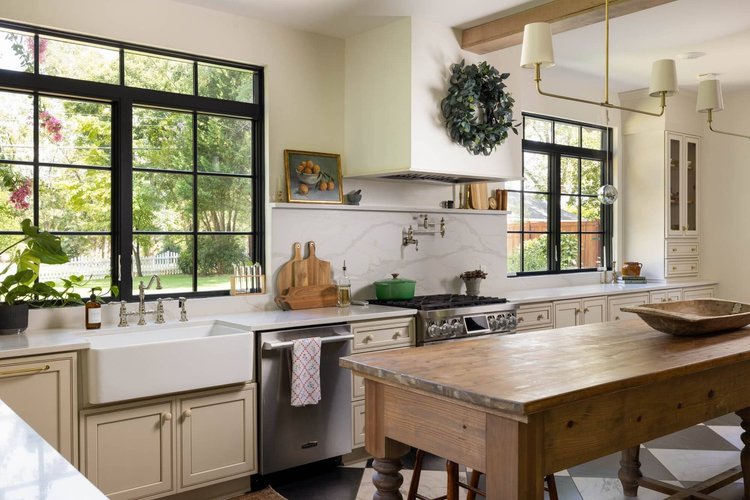 Kitchen of a custom home, built by Neely Construction (view 2).