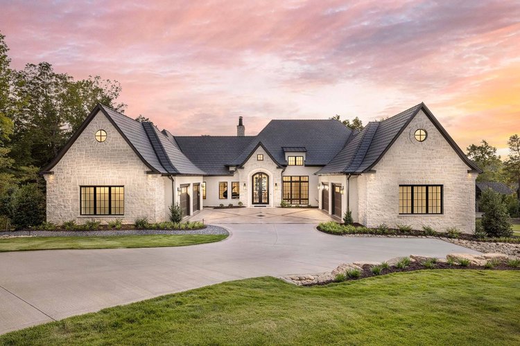 Residential architecture photography of a French country estate home in Greenville, SC by Jack Robert Photography