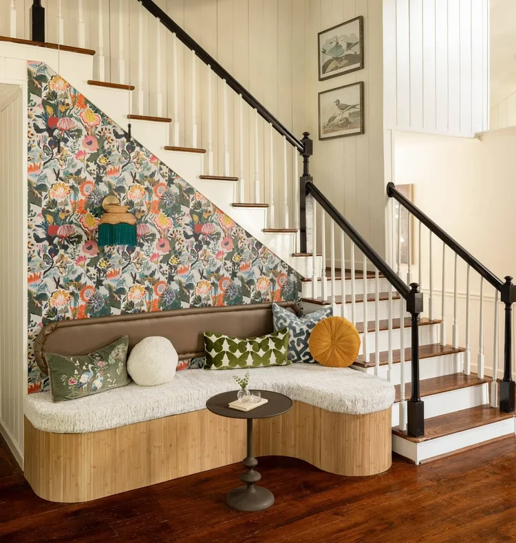 Staircase in a luxury custom home in Greenville, SC. Architectural photography by Jack Robert Connolly.