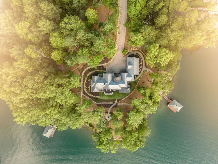 Aerial view of Rippling Cove, built by Gabriel Builders.