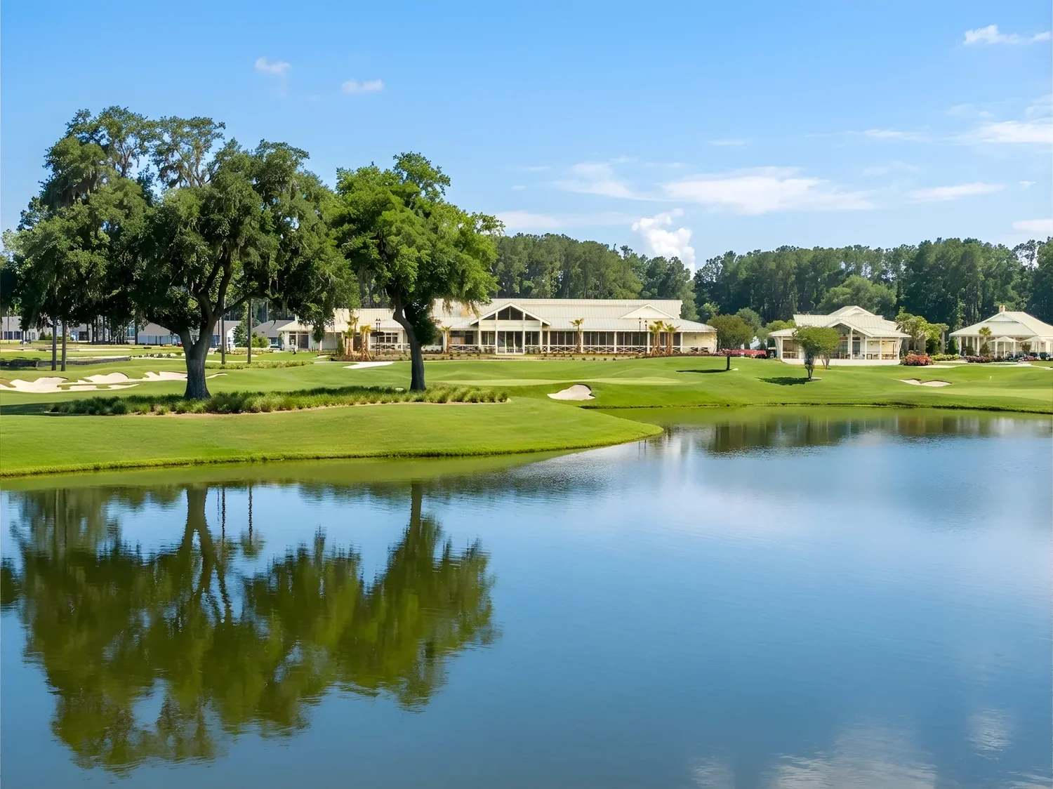 Aerial drone view of the clubhouse at Riverton Pointe Country Club, a Toll Brothers community — aerial photography by Jack Robert Photo