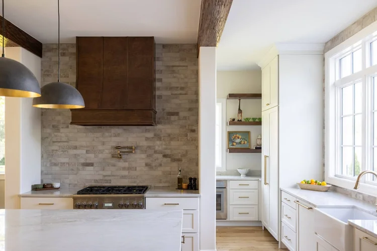 Kitchen of the August Walk in Greenville, SC, interiors by Calvin Wright Design.