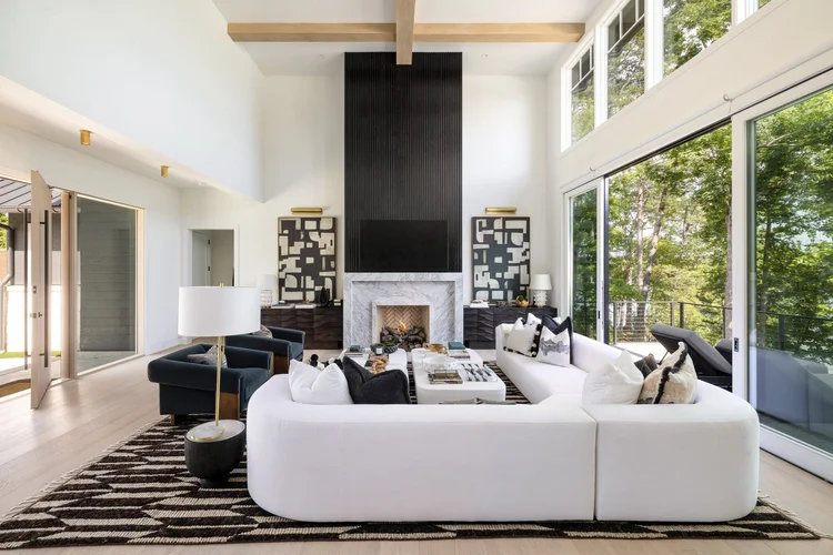 Great room of a custom home, built by Gabriel Builders.