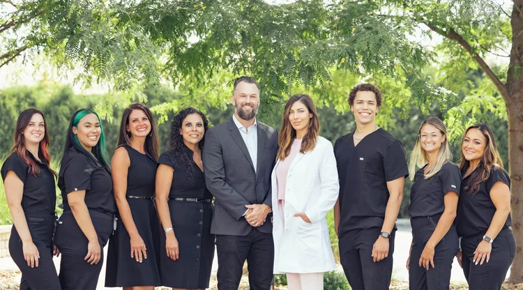 Healthcare team outdoor group photo