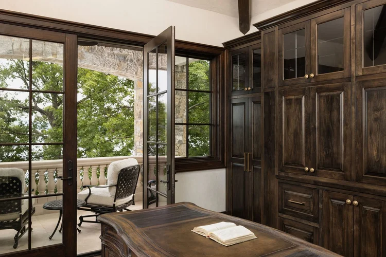 Home office of a custom home, built by Gabriel Builders (view 3).