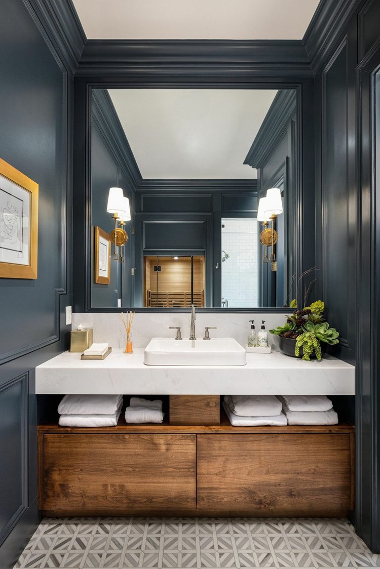 Bathroom of the Walnut Valley, built by Gabriel Builders.