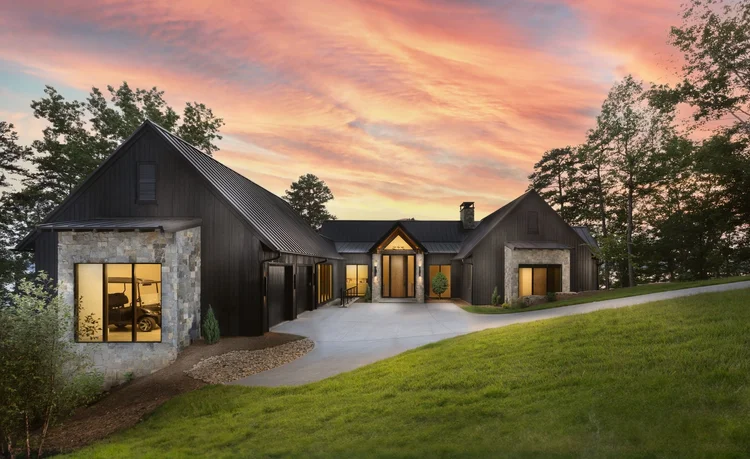Exterior of a custom home in The Cliffs.