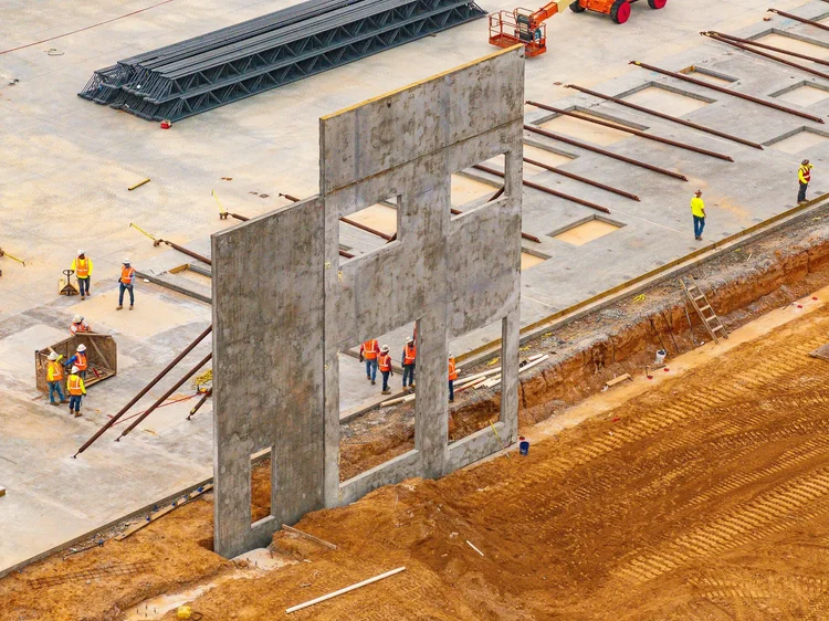 Aerial view of the Cooper Construction industrial project — industrial photography by Jack Robert.