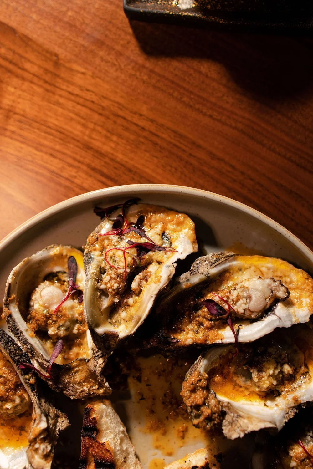 Trailborn highlands restaurant baked oysters highlands NC