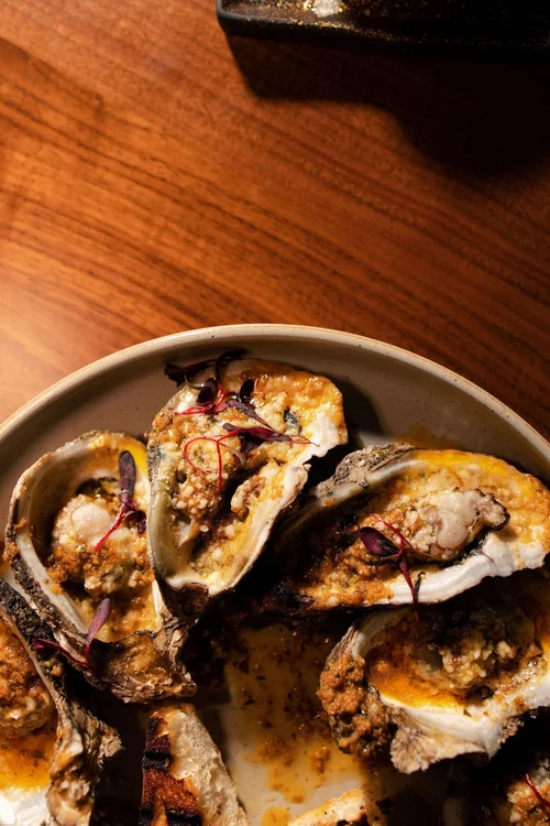 Baked oysters at Trailborn Highlands
