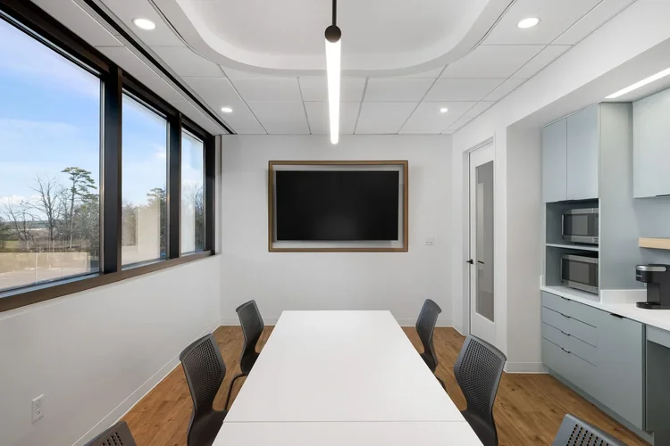 Interior of CCRM Fertility, a Perkins&Will-designed healthcare facility in Greenville, SC — healthcare architecture photography by Jack Robert.
