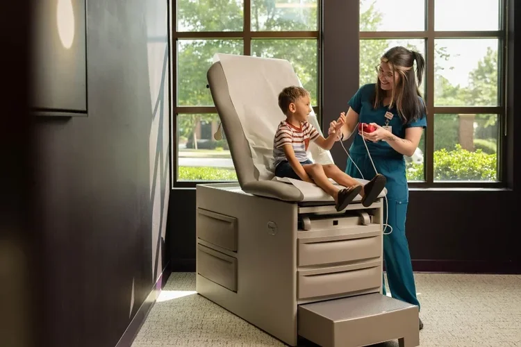 Pediatric clinical trial child medical exam