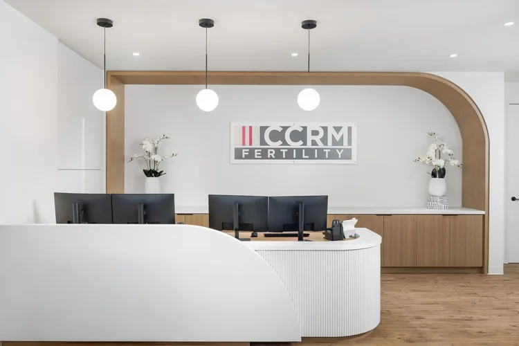 Interior of CCRM Fertility, a Perkins&Will-designed healthcare facility in Greenville, SC — healthcare architecture photography by Jack Robert.