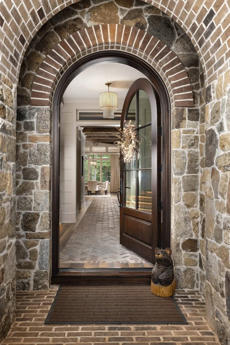 Entryway of a custom home in Edgewater, built by Gabriel Builders.