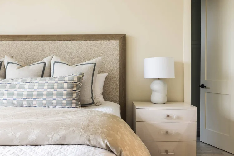 Bedroom detail of a custom home, built by Gabriel Builders.